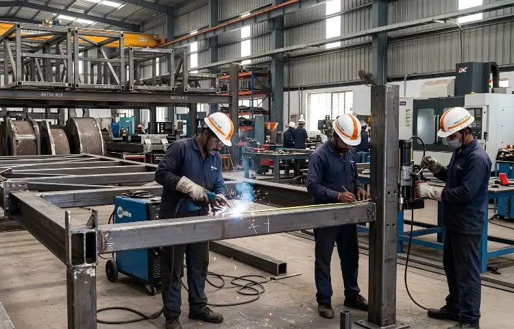 Mild steel fabrication solutions in Faridabad for warehouses and industrial buildings.