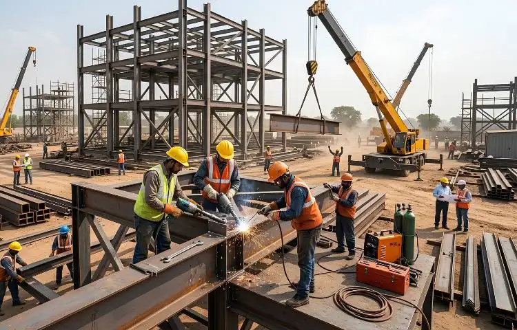 Industrial mild steel fabrication work by a trusted company in Bengaluru.