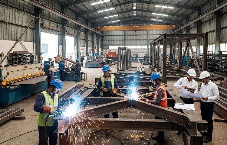 Trusted steel fabrication company in Jaipur providing quality mild steel structures.