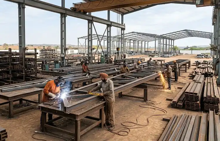 Premium-quality mild steel fabrication for industrial infrastructure in Delhi.