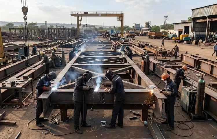 High-quality fabricated metal components built for factories and production facilities in Rajasthan