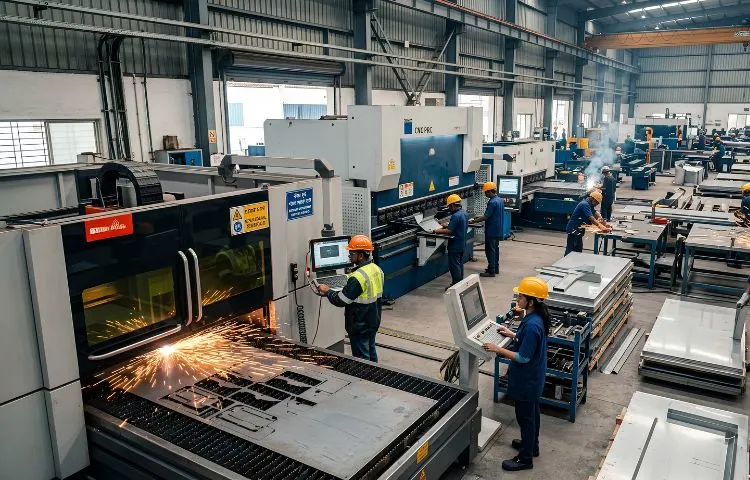Expert sheet metal fabrication work for industrial and commercial projects in Bhubaneswar