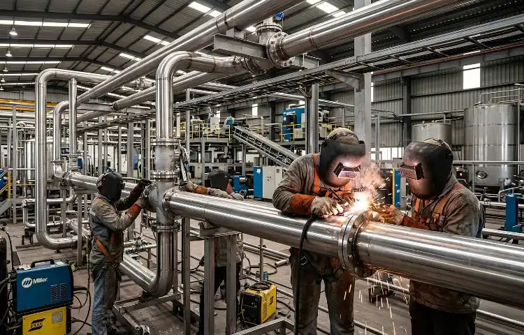 High-quality stainless steel fabrication services for factories and warehouses in Kolkata.