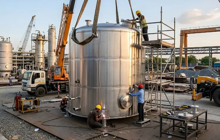 Custom stainless steel structures designed for commercial applications in Jaipur.