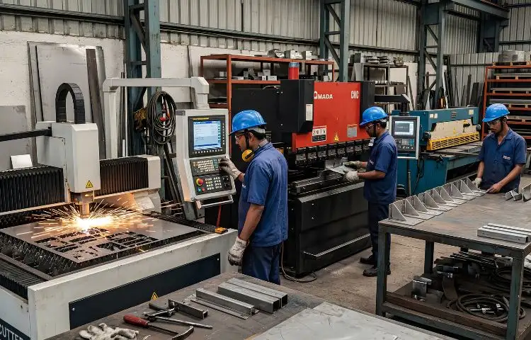 Tailor-made sheet metal parts for industrial equipment and infrastructure in Jaipur.