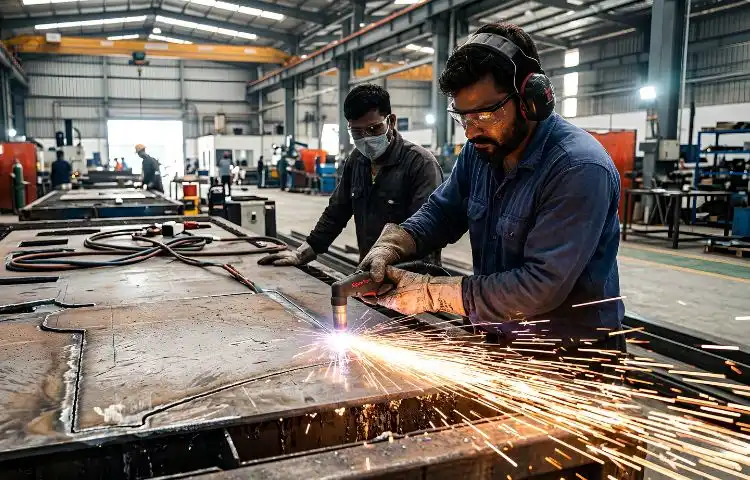 Custom sheet metal fabrication solutions designed for manufacturing units in Noida