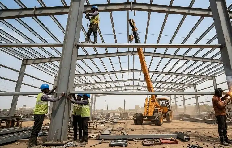 Versatile PEB structures tailored for logistics and manufacturing facilities in Rajasthan.